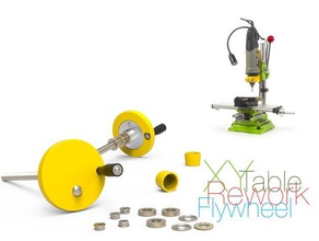 rework x-y axis table flywheel hobby xy-coordinate xy-table 3d print model - Mito3D