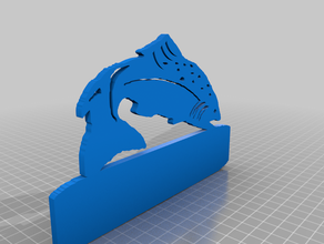 fish plaque blank 2d art 3d print model - Mito3D