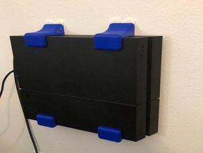 ps4 wall mounts video games playstation 4 sony 3d print model - Mito3D