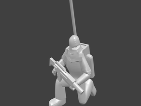 hosytian guardsman kneeling radioman people imperial guard infantry warhammer 40k 3d print model - Mito3D