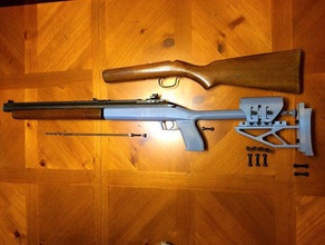 sheridan air rifle model c blue streak pistol grip adjustable stock sport & outdoors 3d print model - Mito3D