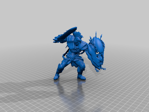 ares dios de la guerra juegos y juguetes figura hiere 3D print model - Mito3D