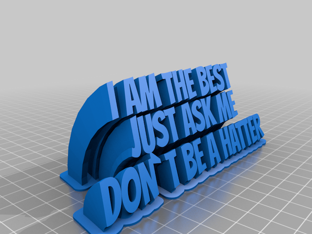 meu personalizados varrendo 2-nome de linha da placa texto office personalizado 3D print model - Mito3D