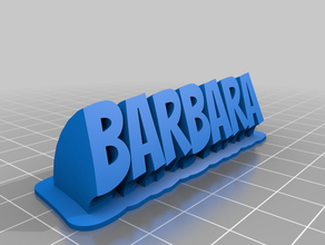 b rbara office personalizado 3d print model - Mito3D