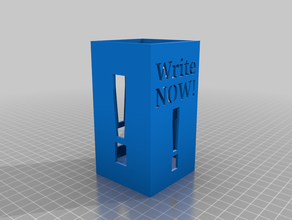 write now pen holder 3d printing desk top tidy writer 3d print model - Mito3D