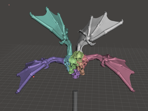 flutterflesh tomé animais criaturas aberração dnd voar voando kobold prima grande monstro monstruosidade mortos-vivos asas 3d print model - Mito3D