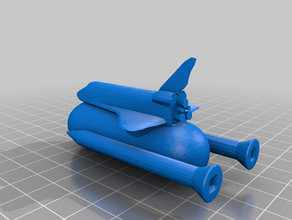 low poly space shuttle lift off vehicles 3d print model - Mito3D