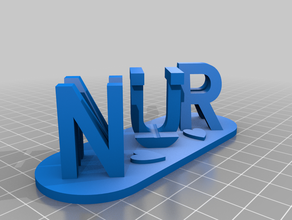 nur signs & logos customized 3d print model - Mito3D