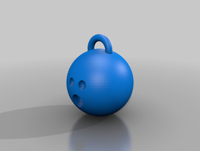 palla da bowling keychane i portachiavi 3d print model - Mito3D