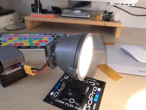 led chip lamp electronics light reflector 3d print model - Mito3D