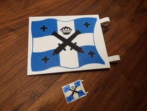 lego kaiserlichen Flagge-multi-Farbe Spielzeug & Spiele Flagge Piraten 3d print model - Mito3D