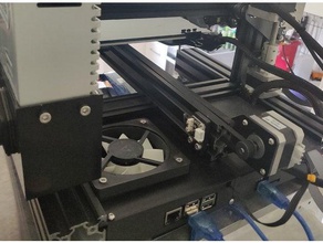 80mm fan teachingtech ender 3 case 3d printer parts 3d print model - Mito3D