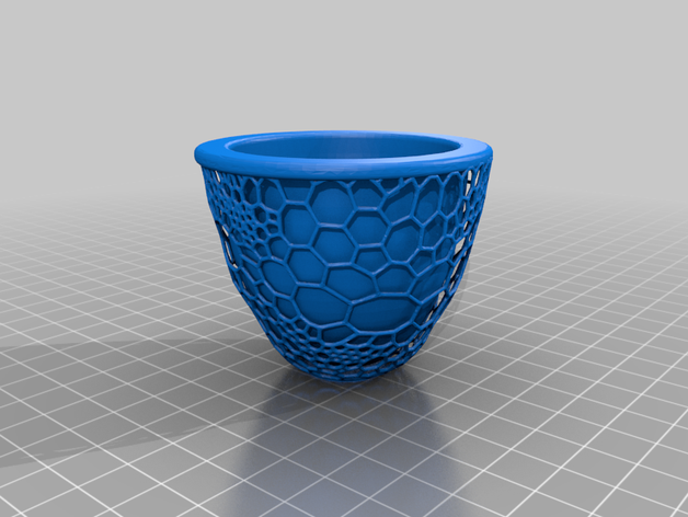 voronoi vaso titular suculenta pote 3D print model - Mito3D