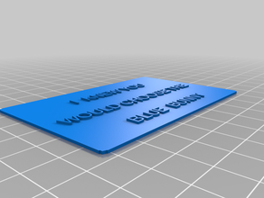 my customized business card -blue bunny signs & logos 3d print model - Mito3D
