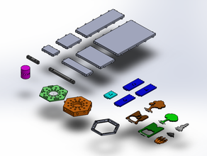 open warhex booster pack battletech toys & games terrain hex hexagon 3d print model - Mito3D