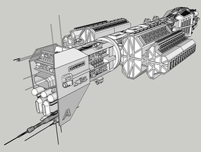 lunga un metro omega classe destroyer i veicoli babylon5 babylon 5 starship 3d print model - Mito3D
