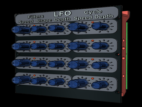 synthé 4 canaux module lfo de la musique logique le synthétiseur unity3d 3d print model - Mito3D