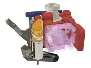 e3d vulcano+blt+fan compatto montaggio v2 - tornado ender cr10 bowden bmg direct drive Stampante 3d parti stabile tevo aggiornamento 3d print model - Mito3D