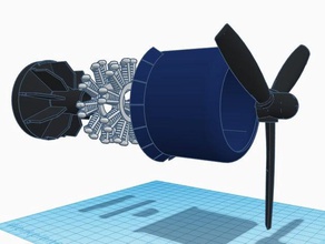 f4u moteur statique d'affichage le bricolage 3d print model - Mito3D