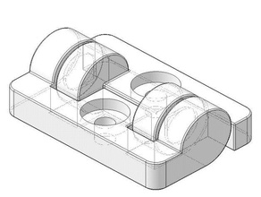 simple door hinge 3d printer parts 3d print model - Mito3D