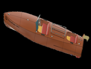 rc bateau lusia 1952 r c véhicules boathull flytime passe-temps de la coque openrc printfully3d rcboat contrôle à distance hors-bord jouet 3d print model - Mito3D