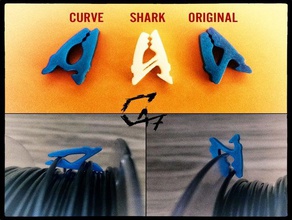 'use you want' - v2 filament clip 3d printer accessories c47 easy holder shark small 3d print model - Mito3D
