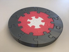 circular puzzle puzzles 3d print model - Mito3D