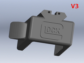 glock üst ray v3 - gteck düzenleyin araçlar 17 picatinny demiryolu kırmızı nokta 3d print model - Mito3D