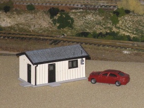 ho scale guard shack buildings & structures 3d print model - Mito3D