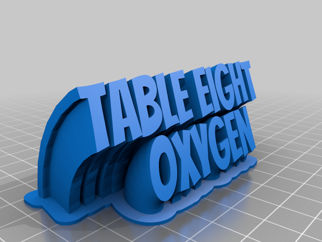 de oxigênio office personalizado 3D print model - Mito3D