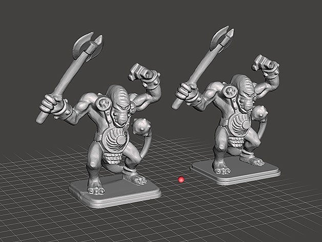 heroquest - fimir repaired toys & games 28mm dungeons dragons miniature tabletop 3D print model - Mito3D