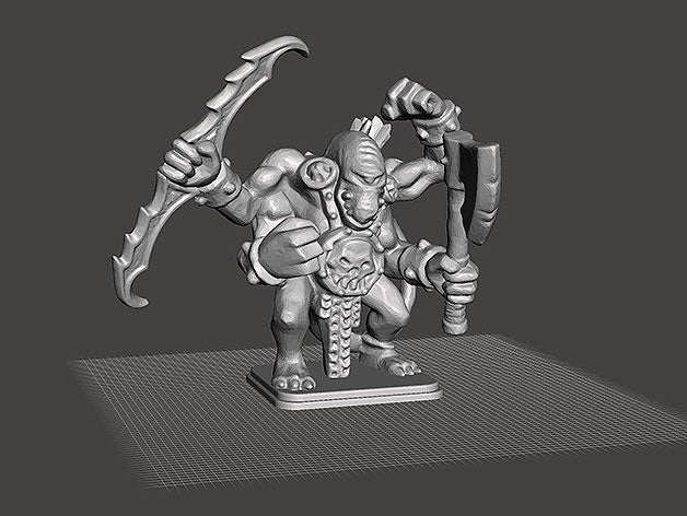 heroquest - fimir overlord toys & games 28mm dungeon dungeons dragons miniature tabletop warhammer 3D print model - Mito3D