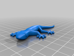 einfach gecko Tiere 3d print model - Mito3D
