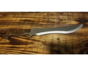 silent acciaio lama hunter coltello prop l'arma 3d print model - Mito3D