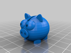 penny pig Tiere 3d print model - Mito3D