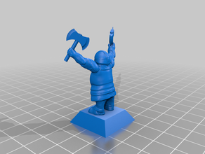 dwarf axes toy & game accessories dnd miniature 3d print model - Mito3D
