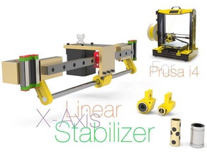 linear x-axis stabilizer prusa i4 3d printer accessories 3d print model - Mito3D