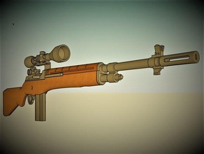 m14 rifle scope - scala 1 4 scansioni & repliche 3d print model - Mito3D