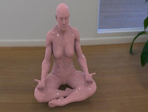 yoga muscular menina esculturas garota a mulher 3d print model - Mito3D