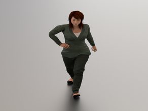woman walking people female human 3d print model - Mito3D