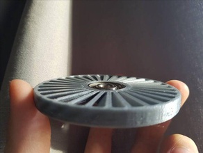turbine spinner - fixed 3d printing printed 608 bearing blade fidget flying fully impeller prop propeller simple spin spinning toy turbo 3d print model - Mito3D