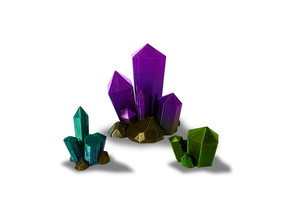crystal clusters - scatter terrain games crystals dnd dnd5e miniature dungeons dragons gaming miniatures rpg tabletop wargame wargaming 3d print model - Mito3D