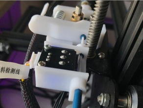 crealitly extruder no friction mod full replacement possible layer skipping fix 3d printer extruders caprocorn tube cr-10 cr-10s creality ender 3 dual extrusion part teflon 3d print model - Mito3D