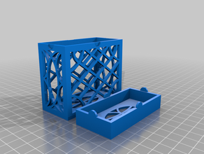 deck holder 7x7x3 cm 3d printing boardgame cardgame 3d print model - Mito3D
