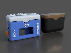 sony walkman case wf-1000xm3 earbuds electronics earbud retro 3d print model - Mito3D