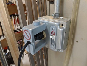 power cord lock household 3d print model - Mito3D