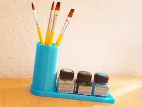 brush paint holder art tools color 3d print model - Mito3D