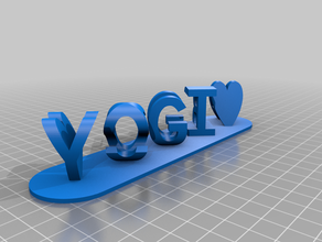yogi suba signos y logotipos personalizado 3d print model - Mito3D