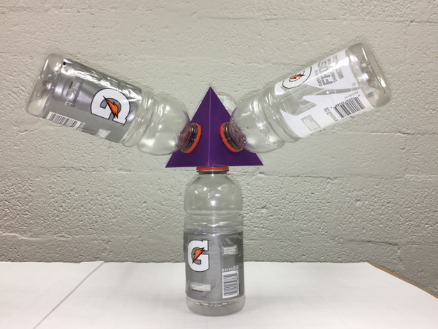 gatorade şişe proje tetrahedron platonik problemleri matematik sanatı çift katı 3D print model - Mito3D