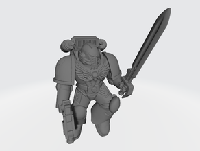 mk7 agressions marines personnes 28mm figurine space marine warhammer 40k 3d print model - Mito3D